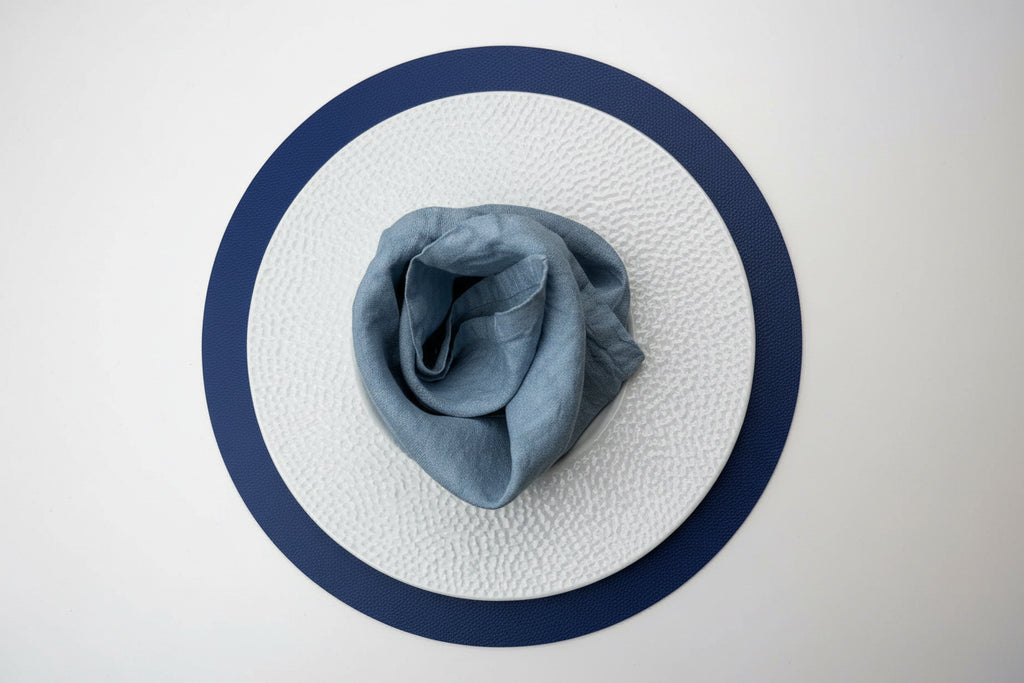 Leather Placemat Navy Blue 35cm