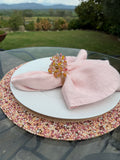Rose Glamour Beaded Placemats