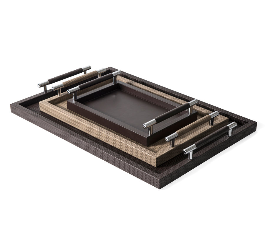 Pinetti Leather Tray Dedalo
