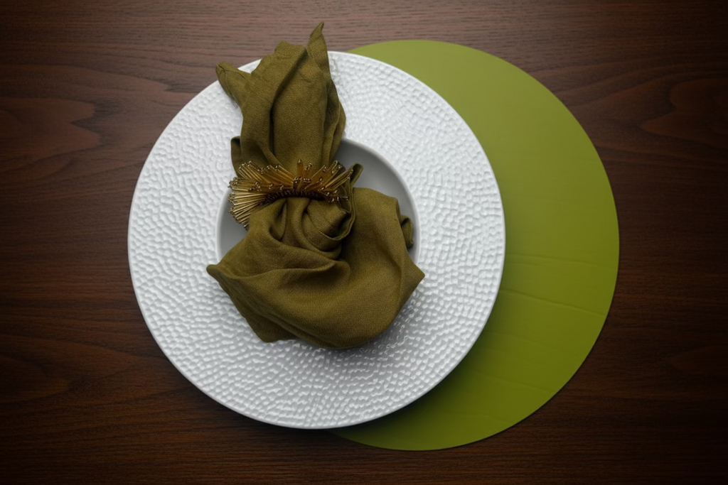Placemat in LAV Recycles Leather 33cm